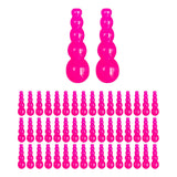 Maxbell 4x50Pcs Stacked Fishing Beads Kit Fishing Lures Tackle for Perch Trout Walleye Rose Red