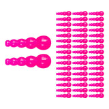 Maxbell 6x50Pcs Stacked Fishing Beads Kit Fishing Lures Tackle for Perch Trout Walleye Rose Red