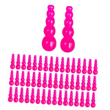 Maxbell 3x50Pcs Stacked Fishing Beads Kit Fishing Lures Tackle for Perch Trout Walleye Rose Red