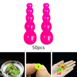 Maxbell 4x50Pcs Stacked Fishing Beads Kit Fishing Lures Tackle for Perch Trout Walleye Rose Red