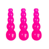Maxbell 6x50Pcs Stacked Fishing Beads Kit Fishing Lures Tackle for Perch Trout Walleye Rose Red