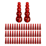 Maxbell 2x50Pcs Stacked Fishing Beads Kit Fishing Lures Tackle for Perch Trout Walleye Red