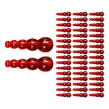 Maxbell 2x50Pcs Stacked Fishing Beads Kit Fishing Lures Tackle for Perch Trout Walleye Red