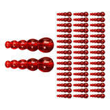 Maxbell 4x50Pcs Stacked Fishing Beads Kit Fishing Lures Tackle for Perch Trout Walleye Red