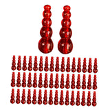 Maxbell 4x50Pcs Stacked Fishing Beads Kit Fishing Lures Tackle for Perch Trout Walleye Red