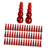 Maxbell 4x50Pcs Stacked Fishing Beads Kit Fishing Lures Tackle for Perch Trout Walleye Red