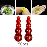 Maxbell 2x50Pcs Stacked Fishing Beads Kit Fishing Lures Tackle for Perch Trout Walleye Red