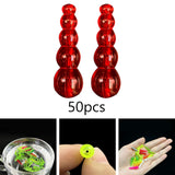 Maxbell 3x50Pcs Stacked Fishing Beads Kit Fishing Lures Tackle for Perch Trout Walleye Red