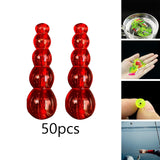 Maxbell 4x50Pcs Stacked Fishing Beads Kit Fishing Lures Tackle for Perch Trout Walleye Red