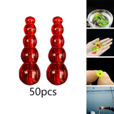 Maxbell 2x50Pcs Stacked Fishing Beads Kit Fishing Lures Tackle for Perch Trout Walleye Red