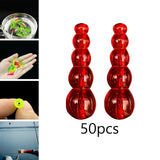 Maxbell 4x50Pcs Stacked Fishing Beads Kit Fishing Lures Tackle for Perch Trout Walleye Red