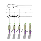 Maxbell 3x5Pcs Luminous Fishing Rigs Fish Lure for Sea Fishing Saltwater Mackerel 22mmx10mm