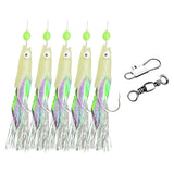 Maxbell 4x5Pcs Luminous Fishing Rigs Fish Lure for Sea Fishing Saltwater Mackerel 22mmx10mm