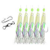 Maxbell 3x5Pcs Luminous Fishing Rigs Fish Lure for Sea Fishing Saltwater Mackerel 22mmx10mm