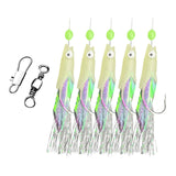 Maxbell 2x5Pcs Luminous Fishing Rigs Fish Lure for Sea Fishing Saltwater Mackerel 22mmx10mm