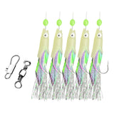 Maxbell 3x5Pcs Luminous Fishing Rigs Fish Lure for Sea Fishing Saltwater Mackerel 22mmx10mm
