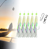 Maxbell 4x5Pcs Luminous Fishing Rigs Fish Lure for Sea Fishing Saltwater Mackerel 22mmx10mm
