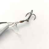 Maxbell 2xTopwater Fishing Lures Top Water Bass Lure for Pike Bass Freshwater Saltwater Argent