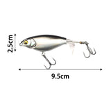 Maxbell 4xTopwater Fishing Lures Top Water Bass Lure for Pike Bass Freshwater Saltwater Argent