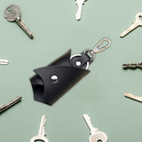Maxbell 2xKey Case Key Holder Large Capacity Car Keychain for Purse Car Keys Boyfriend Black