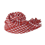 Maxbell 3xOutdoor Arabic Scarf for Women and Men Head Neck Wrap Desert Keffiyeh Turban red
