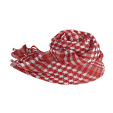 Maxbell 2xOutdoor Arabic Scarf for Women and Men Head Neck Wrap Desert Keffiyeh Turban red