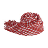 Maxbell 2xOutdoor Arabic Scarf for Women and Men Head Neck Wrap Desert Keffiyeh Turban red