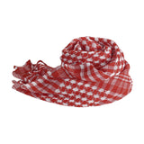 Maxbell 2xOutdoor Arabic Scarf for Women and Men Head Neck Wrap Desert Keffiyeh Turban red