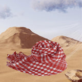 Maxbell 2xOutdoor Arabic Scarf for Women and Men Head Neck Wrap Desert Keffiyeh Turban red