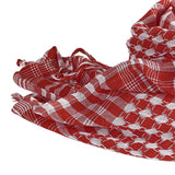 Maxbell 2xOutdoor Arabic Scarf for Women and Men Head Neck Wrap Desert Keffiyeh Turban red