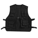 Maxbell 2xUtility Vest Front Buckle Cargo Vest for Men Women Adults Outdoor Activities XL Black