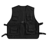 Maxbell 2xUtility Vest Front Buckle Cargo Vest for Men Women Adults Outdoor Activities XL Black