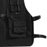 Maxbell 2xUtility Vest Front Buckle Cargo Vest for Men Women Adults Outdoor Activities XL Black
