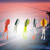 Maxbell Maxbell Squid Lure Long 15cm Trolling Lure Soft Lure for Salmon Saltwater Bass Red