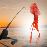 Maxbell Maxbell Squid Lure Long 15cm Trolling Lure Soft Lure for Salmon Saltwater Bass Red