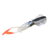 Maxbell Maxbell Squid Lure Long 15cm Trolling Lure Soft Lure for Salmon Saltwater Bass White Black