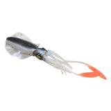 Maxbell Maxbell Squid Lure Long 15cm Trolling Lure Soft Lure for Salmon Saltwater Bass White Black