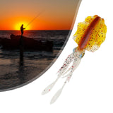 Maxbell Maxbell Squid Lure Long 15cm Trolling Lure Soft Lure for Salmon Saltwater Bass Orange