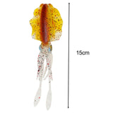 Maxbell Maxbell Squid Lure Long 15cm Trolling Lure Soft Lure for Salmon Saltwater Bass Orange