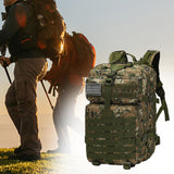 Maxbell Hiking Backpack Laptop Backpack Large Multipurpose Portable Camping Rucksack Dark Green