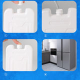 Maxbell Maxbell 6Pcs Ice Cooler Blocks Portable Ice Boards Ice Packs for Camping Home Family white 600ml