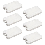 Maxbell Maxbell 6Pcs Ice Cooler Blocks Portable Ice Boards Ice Packs for Camping Home Family white 600ml