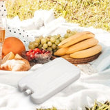 Maxbell Maxbell 6Pcs Ice Cooler Blocks Portable Ice Boards Ice Packs for Camping Home Family white 600ml