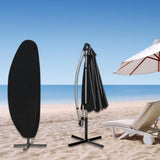 Maxbell Maxbell Parasol Cover Windproof Waterproof Umbrella Protector Cover for Outdoor Yard 205cmx57cmx48cm Black
