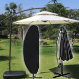 Maxbell Maxbell Parasol Cover Windproof Waterproof Umbrella Protector Cover for Outdoor Yard 265cmx50cmx70cm Black