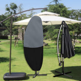 Maxbell Maxbell Parasol Cover Windproof Waterproof Umbrella Protector Cover for Outdoor Yard 205cmx57cmx48cm Black Gray