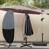 Maxbell Maxbell Parasol Cover Windproof Waterproof Umbrella Protector Cover for Outdoor Yard 205cmx57cmx48cm Black Gray