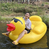 Maxbell Inflatable Duck Pool Float with Handles Lounge Raft for Adults Swimming Pool