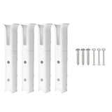 Maxbell Maxbell 4Pcs Fishing Rod Holder Side Mount Organizer Stand for Marine Yacht Boats RV White