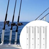 Maxbell Maxbell 4Pcs Fishing Rod Holder Side Mount Organizer Stand for Marine Yacht Boats RV White